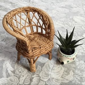 Boho Mini Doll Chair | Plant Stand